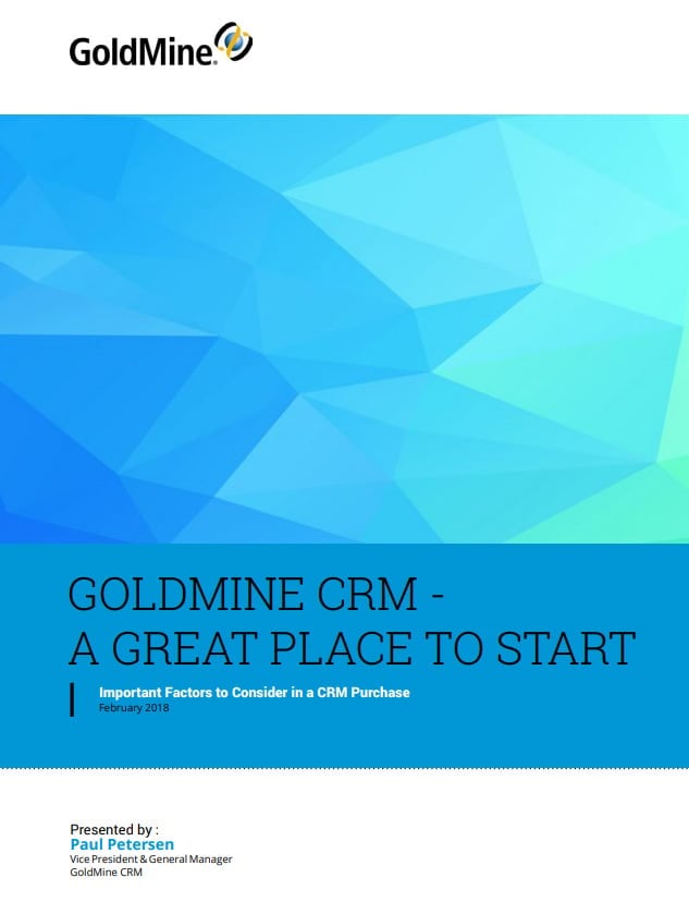 GoldMine CRM A Great Place to Start